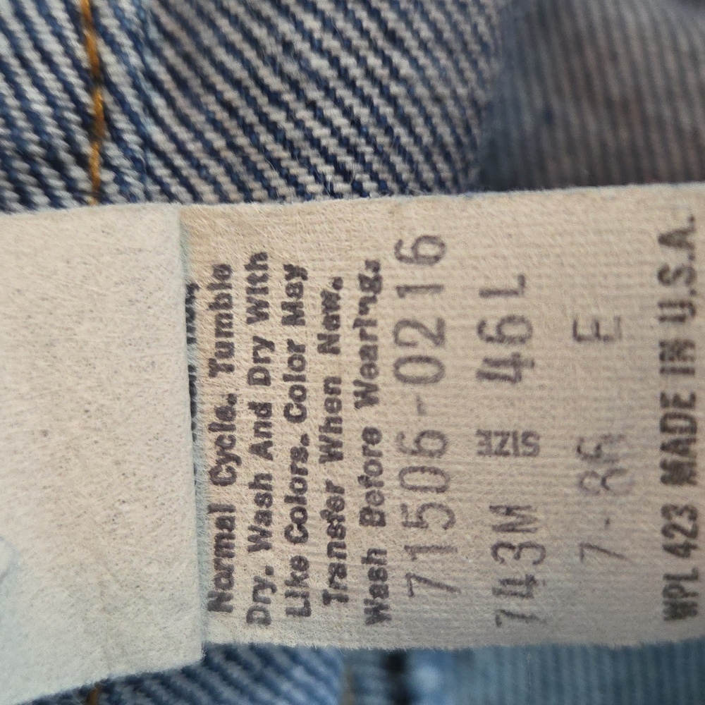 Levi Classic Vintage Blue Denim Jacket 46 L Womens Large - Picture 7 of 9